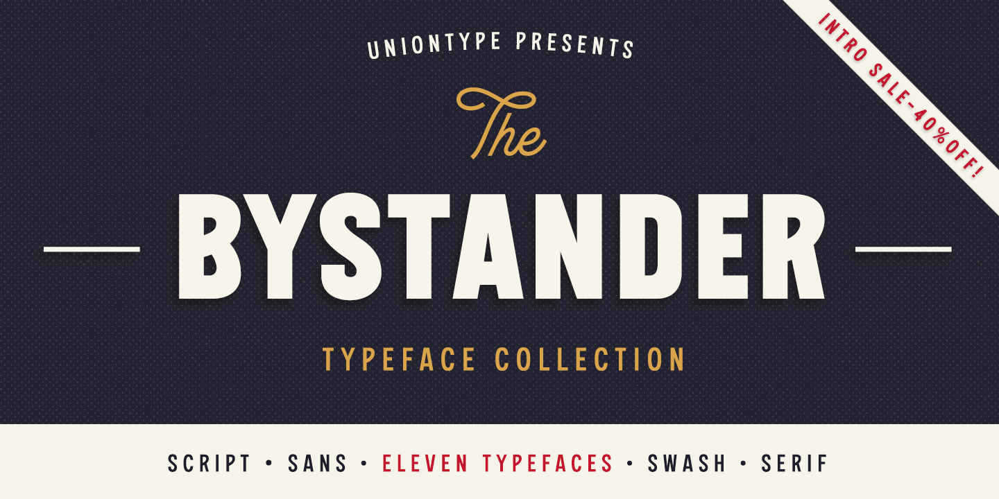 Пример шрифта The Bystander Collection Sans Regular